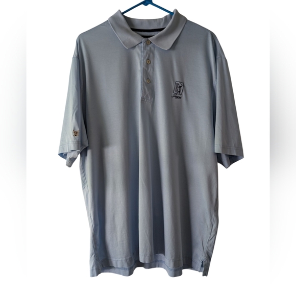 Oxford Super Dry Sky Blue Polo Shirt Size L - Picture 1 of 4